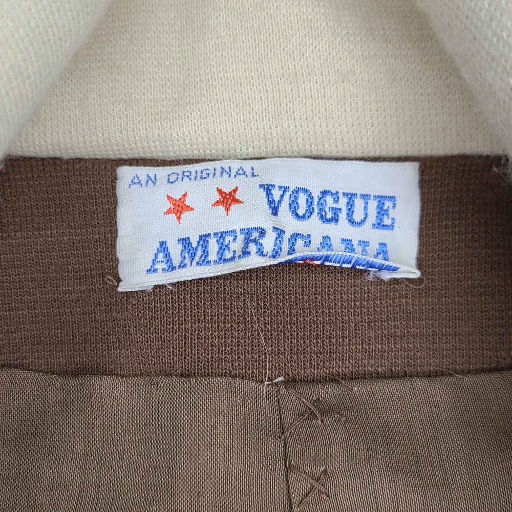American Vintage woolblend colorblock brown and cream Cape